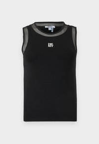 NECKLINE LOGO TANK - Toppi - black