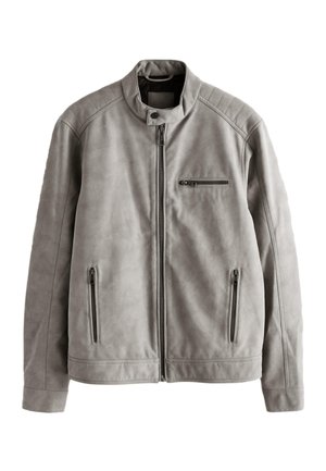 Next, REGULAR FIT - RACER - Kunstnahast jakk - grey