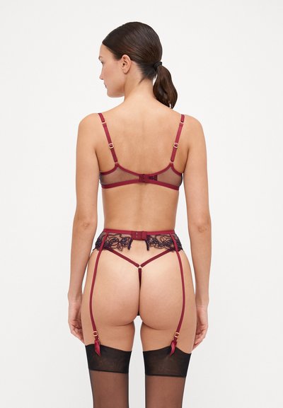 Agent Provocateur LINDIE SUSPENDER - Podveze - plum/navy