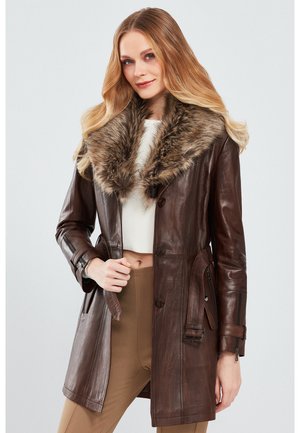 Derimod LONG - Winter coat - brown