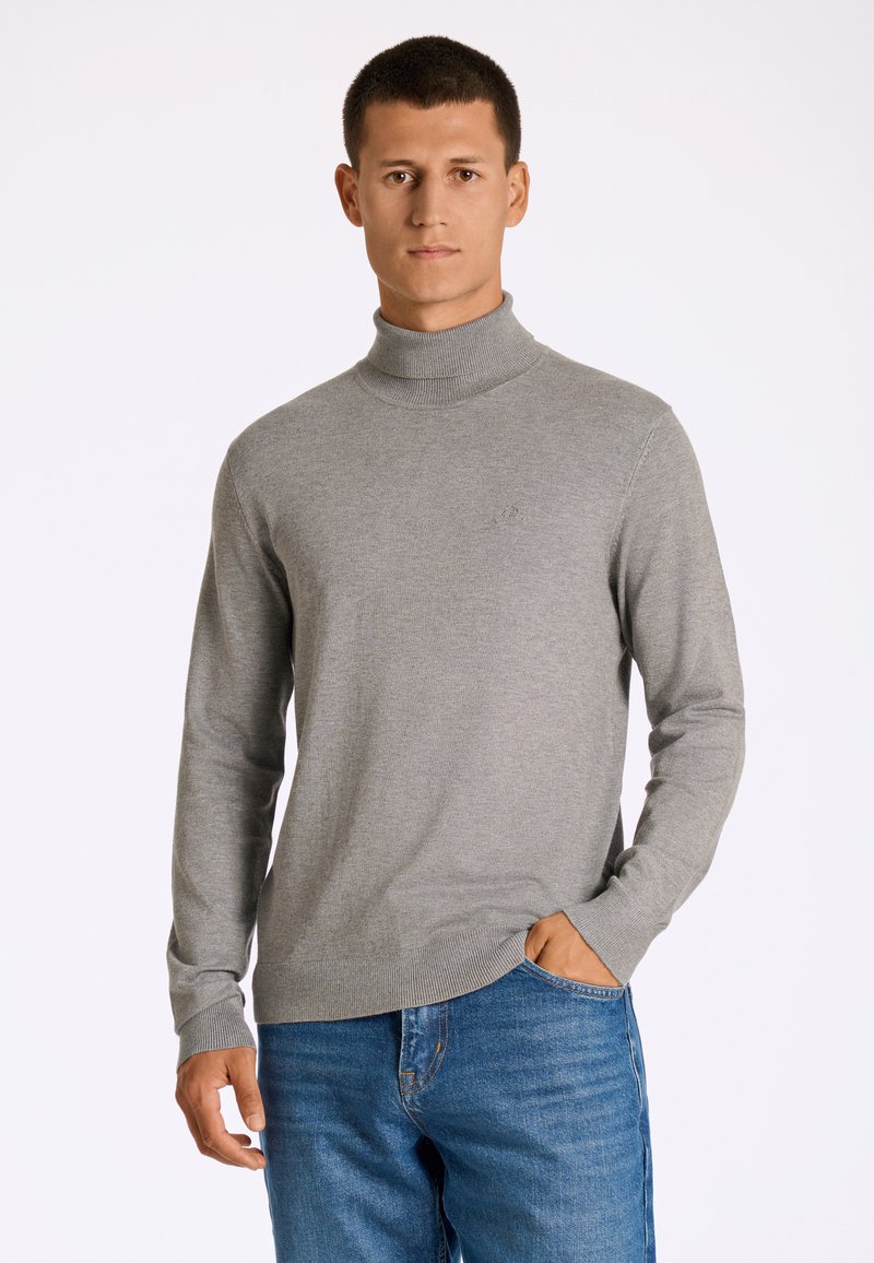 Lindbergh ROLL NECK  - Strickpullover - grey stone mix