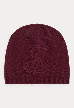 EMBROIDERED LOGO BEANIE - Beanie - dark garnet