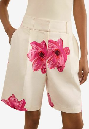 Next FLORAL - Shorts - ecru pink