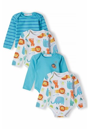BABY BODYSUITS 4 PACK - Grenouillère - turquoise white
