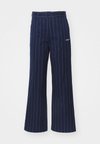PINSTRIPE PANTS - Trousers - night indigo/off white
