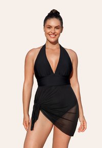 Cupshe NECK - Badeanzug - black