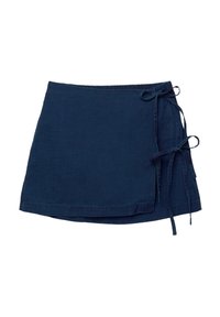 WITH TIES - sukňa v tvare A - dark blue