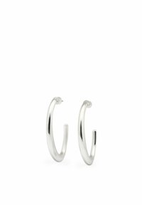 Massimo Dutti THIN HOOP - Náušnice - silver coloured