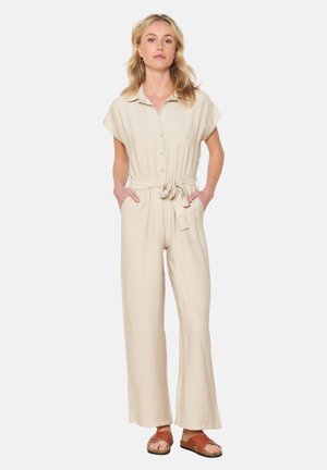 SHORT-SLEEVED - Jumpsuit - lt beige