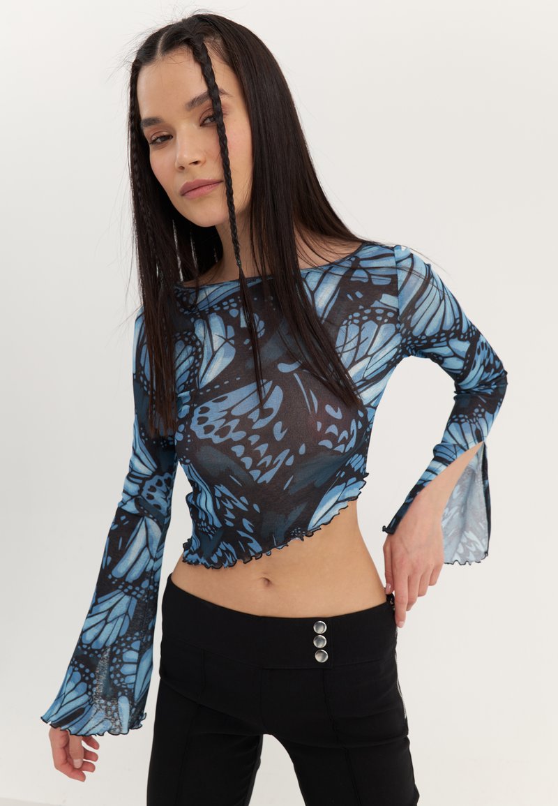 Even&Odd Topper langermet - black/blue