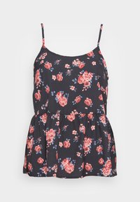 Não selecionado, black/red floral