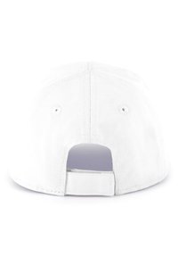 Witte honkbalpet met een gebogen rand, van katoen, verstelbare band aan de achterkant, twee ventilatiegaten, een schoon ontwerp zonder patronen.