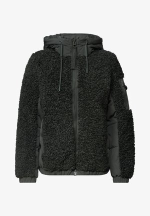 Cecil, TEDDY-JACKE MIT KAPUZE UND SOFTSHELLDETAILS - Veste d'hiver - olive night