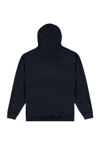 Felpa con cappuccio di un blu navy scuro, con cappuccio foderato, maniche lunghe e polsini e orlo a coste. Realizzata in tessuto morbido e texturizzato.