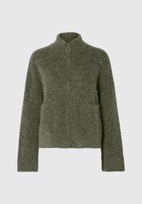 SLFSIA ZIPPER CARDIGAN  - Vest - khaki