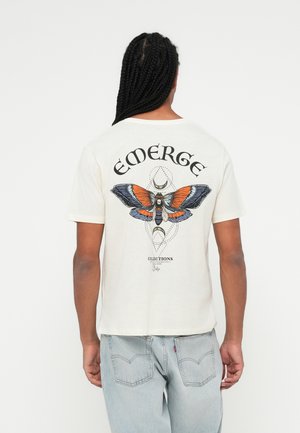 JJKENTO TEE CREW NECK - Print T-shirt - antique white