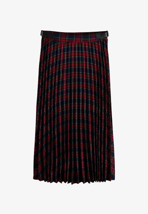 Next, PLEATED MIDI SKIRT - A-Linien-Rock - red navy blue check