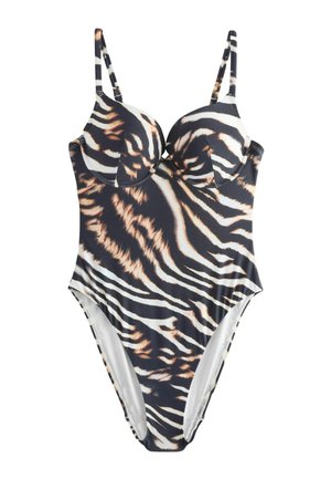 Plavky - black brown zebra