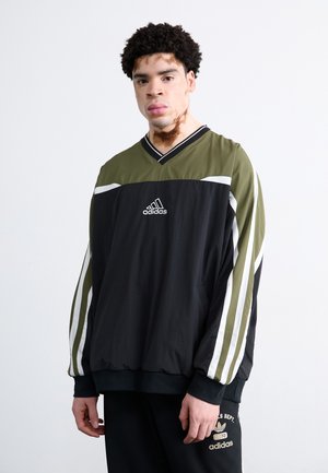 CUTLINE PULLOVER LONG-SLEEVE - Felpa - black olive strata