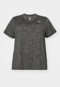 Under Armour - TECH TWIST - Sport T-shirt - black/white Miniatuurafbeelding 1