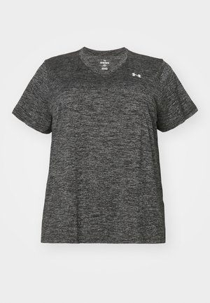 Under Armour TWIST - T-Shirt sport - black/white