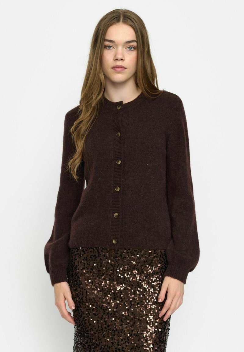 Soft Rebels ALLISON O-NECK - Jopica - chocolate plum melange