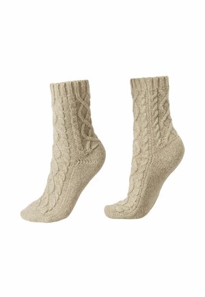 BRAIDED PATTERN - Chaussettes - nude