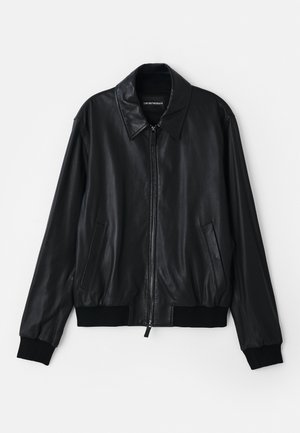 Emporio Armani BLOUSON JACKET - Leren jas - black