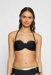 LASCANA - WIRE-BAND-TOP ELODIE LAS - Bikini felső - black-gold Miniatűr kép 1