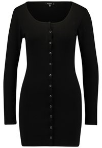 Missguided Petite Stickad klänning - black