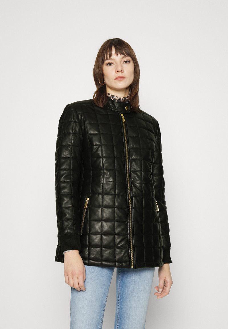 DEPECHE JACKET - Casaco de couro - black