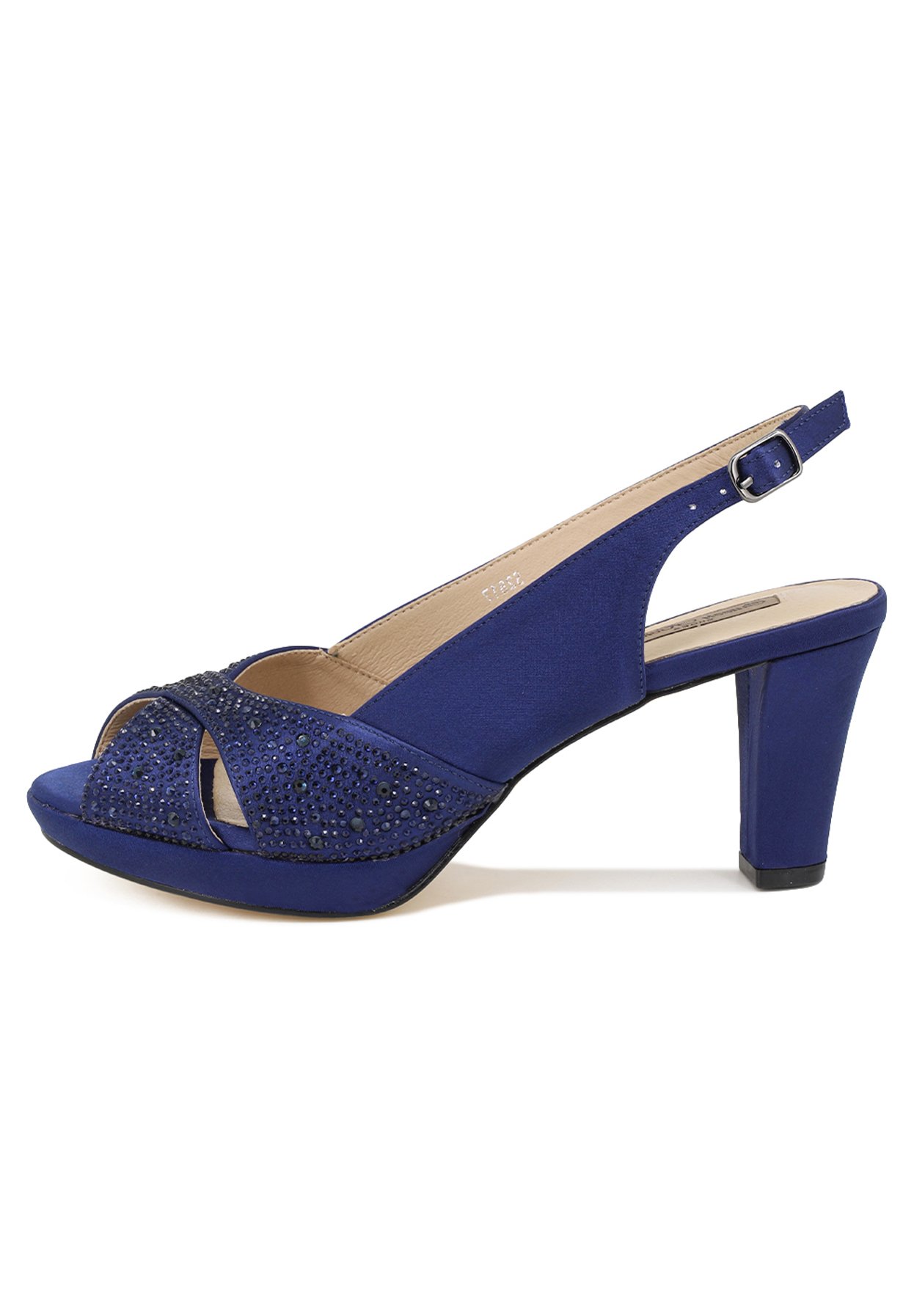 sandali blu eleganti con plateau