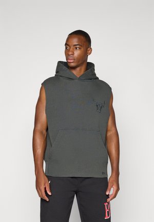 NBA CHICAGO BULLS WASHED SLEEVELESS HOODIE - Klubové oblečenie - dark grey