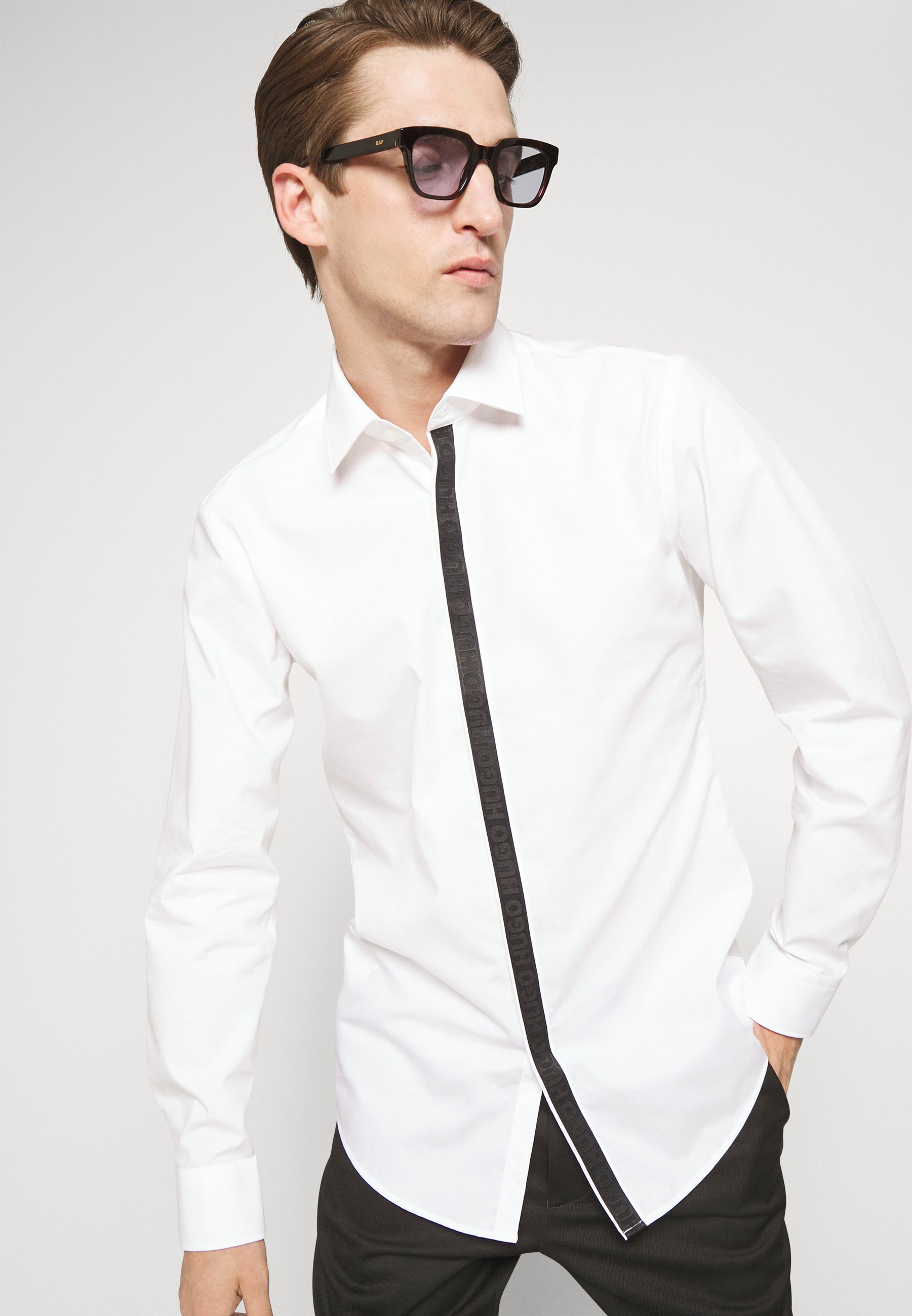 HUGO KEIDI SLIM FIT - Shirt - open white/white - Zalando.co.uk