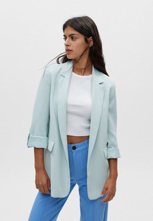 BASIC MIT UMGESCHLAGENEN ÄRMELN - Blazer - blue