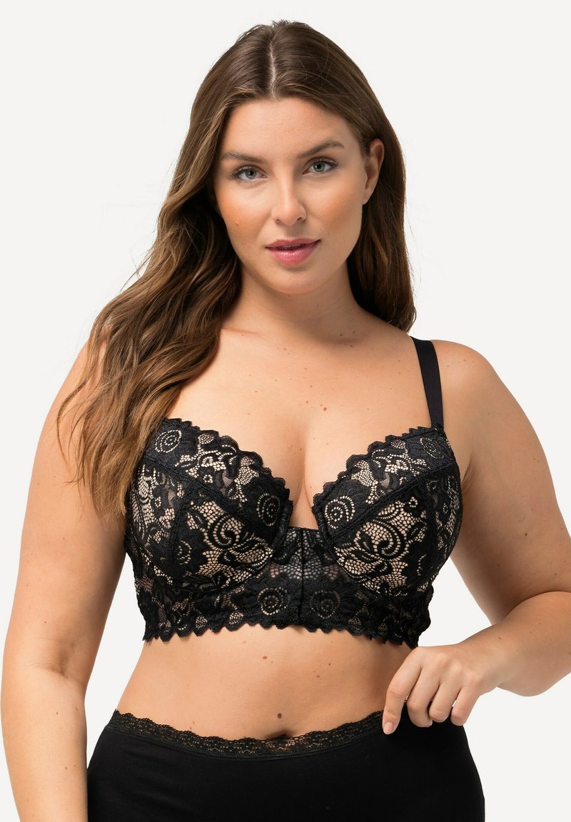 Ulla Popken Kaarituelliset rintaliivit - black