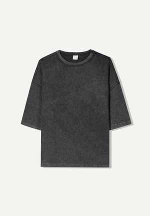 Bershka OVERSIZED - T-shirt basique - mottled dark grey