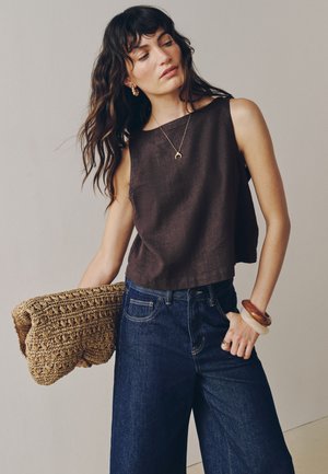 Next, Blouse - chocolate brown