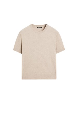 Massimo Dutti SHORT-SLEEVE - Pullover - sand