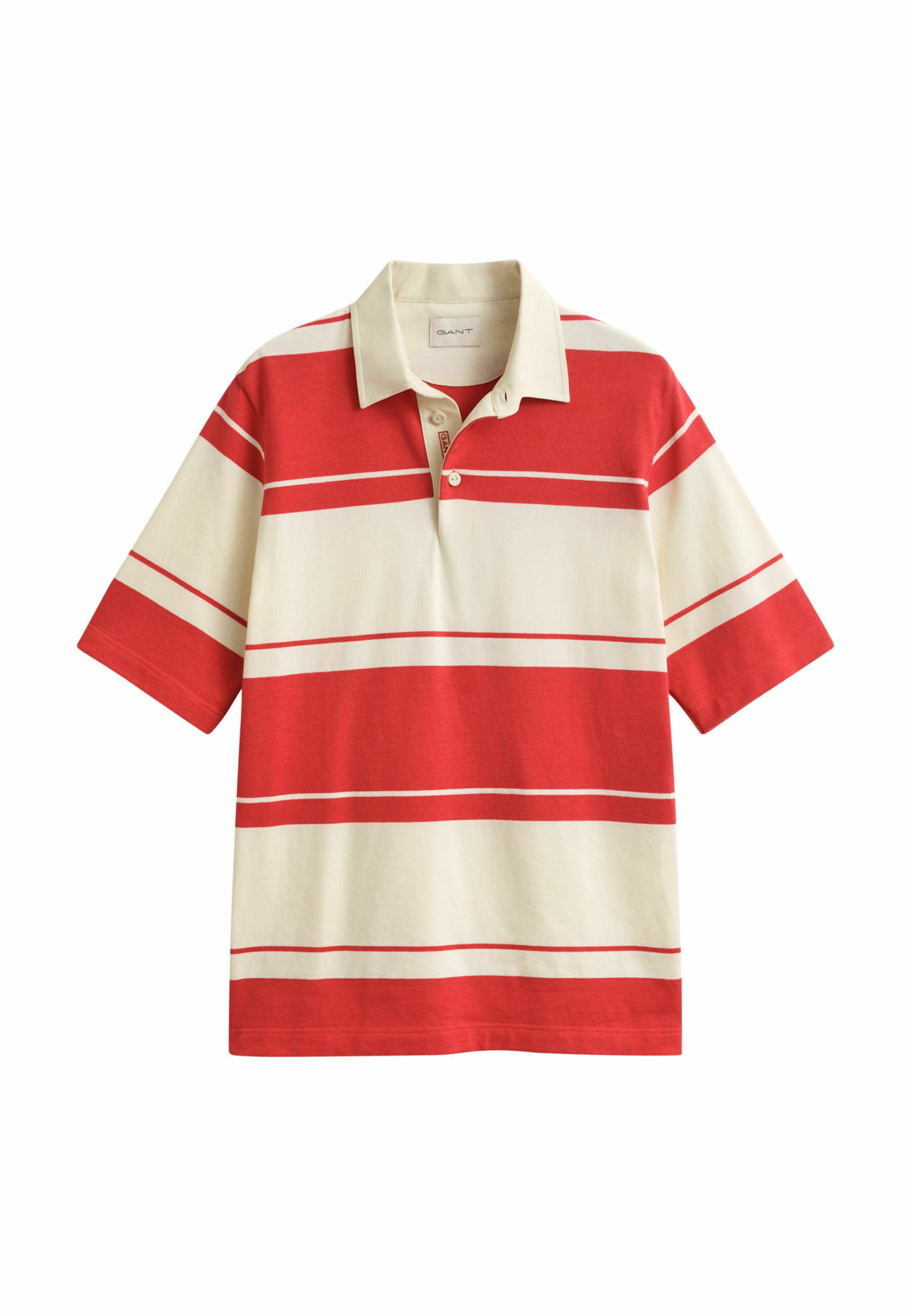 GANT STRIPED RUGGER - Polotričko - rose red