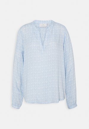 Kaffe FANA TILLY BLOUSE - Pitkähihainen paita - blue/chalk