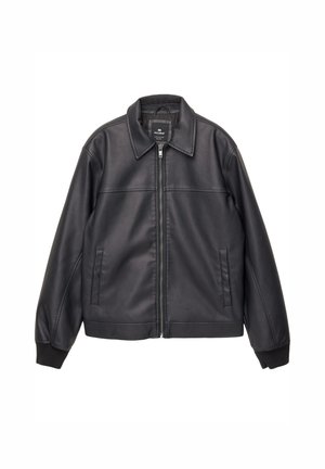 Faux leather jacket - black
