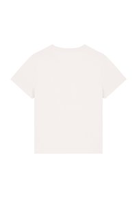 Korte mouw, ronde hals t-shirt van effen off-white katoen. Heeft een relaxed fit en minimale stiksels, met een zachte textuur.