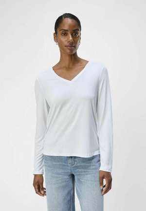 V-AUSSCHNITT - Langærmet T-shirt - white