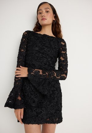 EMBROIDERY MINI DRESS - Rochie cocktail/Rochie petrecere - black