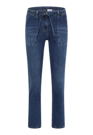 Cecil, STRAIGHT LEG JEANS MIT GÜRTELDETAIL - Jean slim - mid blue used wash
