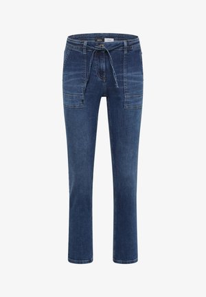 Cecil, STRAIGHT LEG JEANS MIT GÜRTELDETAIL - Jean slim - mid blue used wash