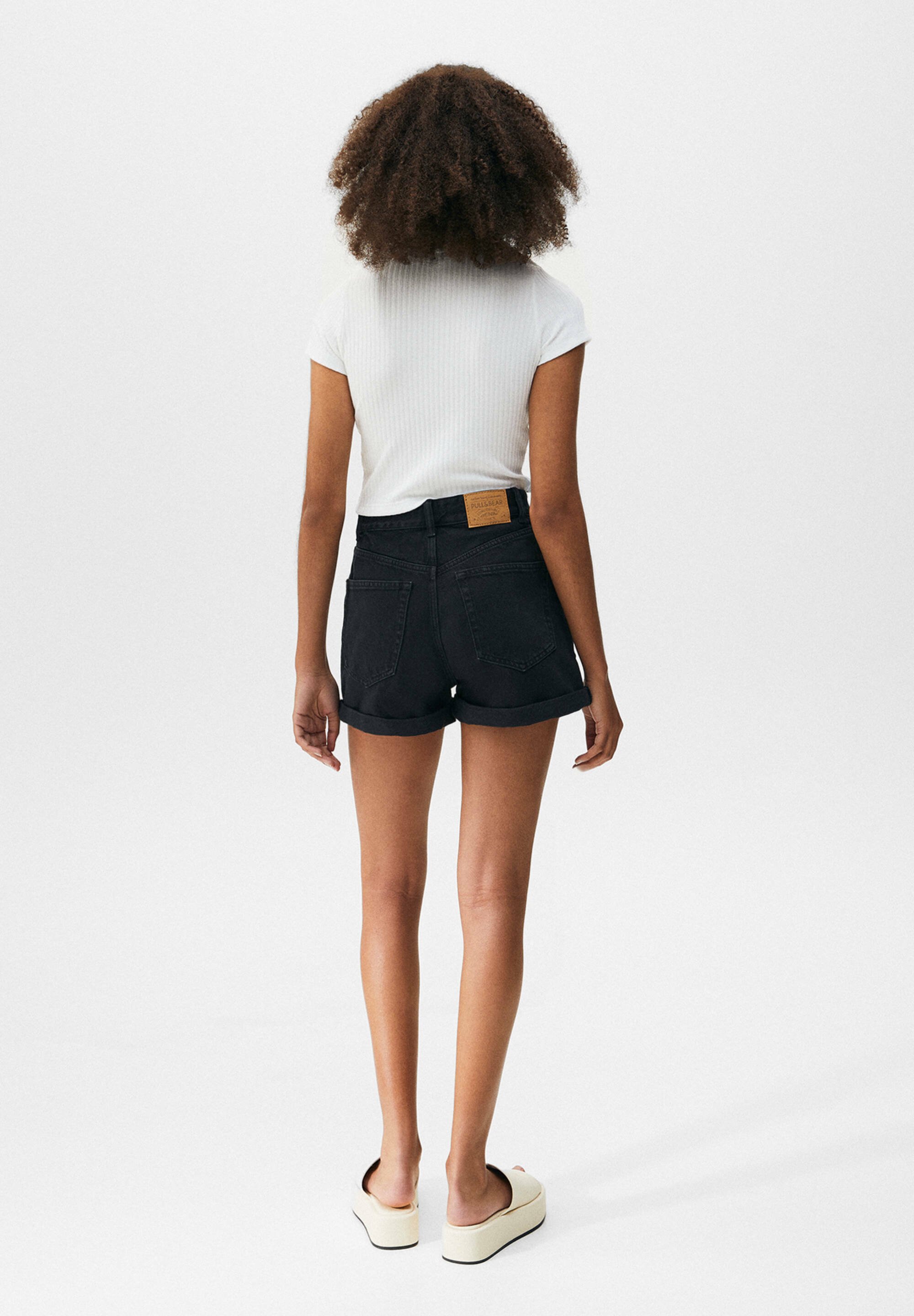 PULL\u0026BEAR HIGH WAIST MOM BERMUDA 