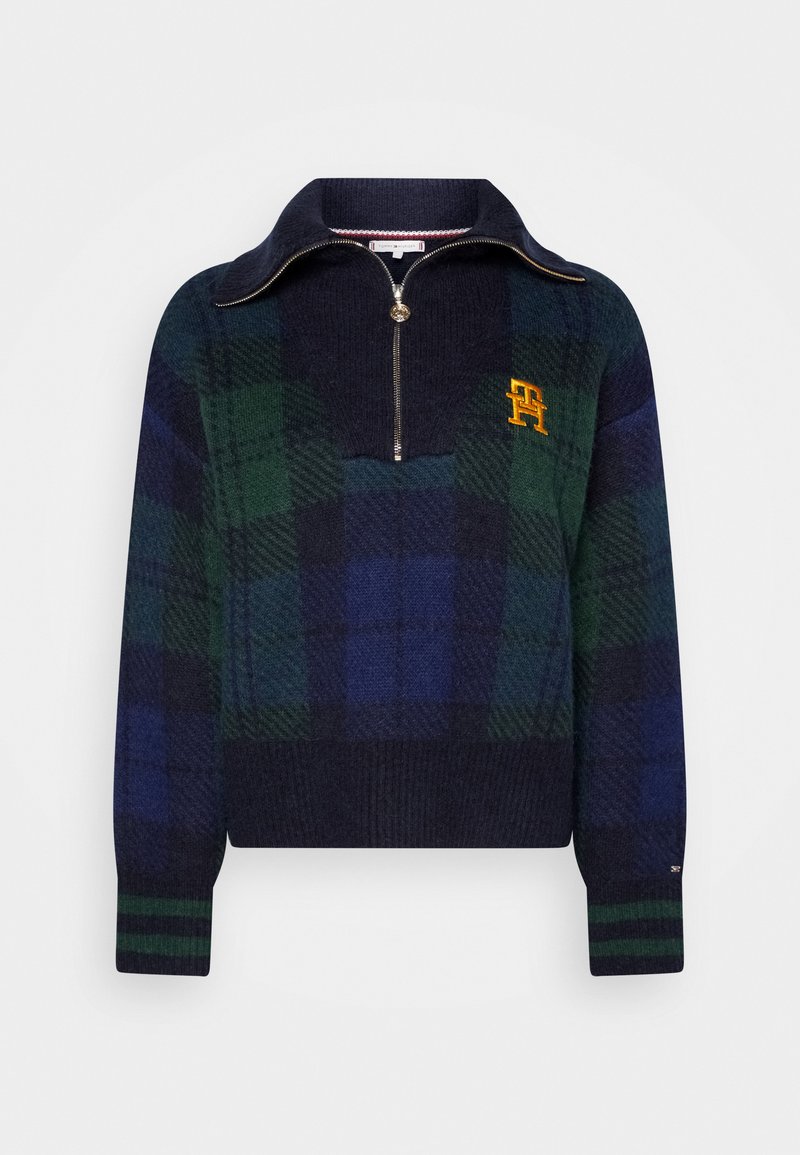 Tommy Hilfiger TARTAN HALF ZIP SWEATER Maglione black watch/nero