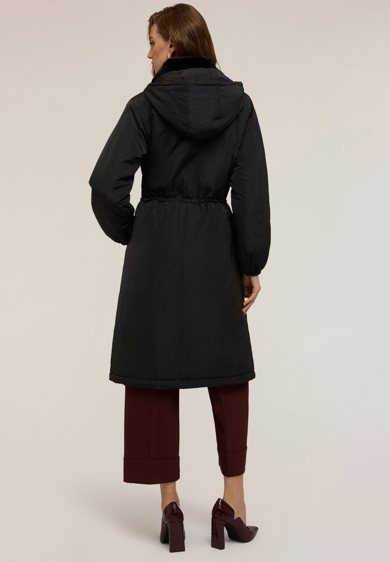 Manteau D'hiver En Laine Italien Motivi - Noir - Taille 2 - Occasion Très Bon état